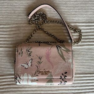 Kate Spade Pink Butterfly Floral Crossbody Bag
